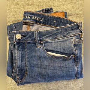 American Eagle Outfitters Blue Skinny Jeans with Classic Wash